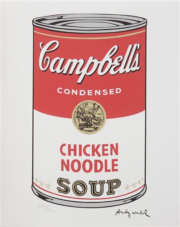 WARHOL ANDY (1928 - 1987) D'apres. Chicken noodles. Litografia. Cm 40,00 x...