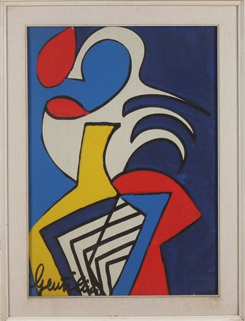 GENTILINI ALDO (1911 - 1982) Senza titolo. Tempera su tela. Cm 70,00 x 50,00....