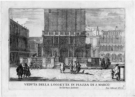 Carlevarijs, Luca(Udine 1663 &ndash; Venezia 1730)VEDUTA DELLA LOGGETTA IN...