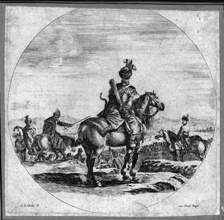 Della Bella, Stefano(Firenze 1610 &ndash; 1664)TRE INCISIONIFuga in Egitto....