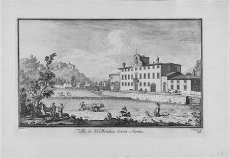[da] Zocchi, Giuseppe(Firenze 1717 &ndash; 1767)QUATTRO INCISIONILa Villa...
