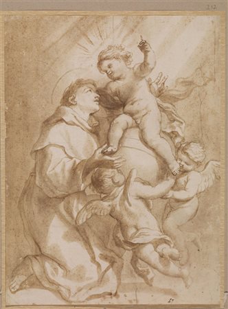 Piola, Domenico(Genova 1627 &ndash; 1703)APPARIZIONE DI GESÙ BAMBINO A...