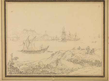 Tavella, Carlo Antonio(Milano 1668 - Genova 1738)PAESAGGIO di mare con...