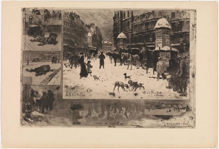 Buhot, Félix(Valognes 1847 &ndash; Parigi 1898)DUE INCISIONIL&rsquo;hiver de...