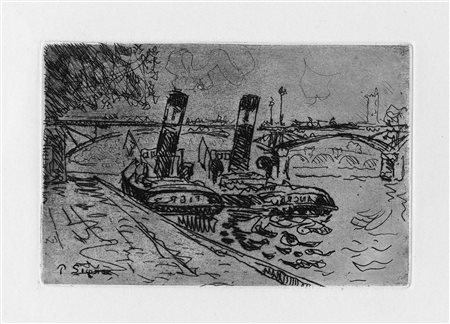 Signac, Paul(Parigi 1863 &ndash; 1935)PARIS: LE PONT DES ARTS AVEC...