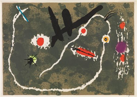 Miró, Joan(Barcellona 1893 &ndash; Palma di Maiorca 1983)LE LÉZARD AUX PLUMES...