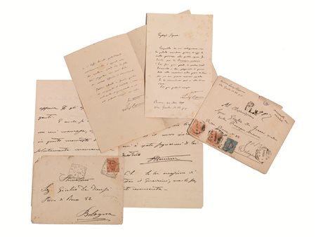 CAPUANA, Luigi (1839-1915, scrittore). Due lettere autografe firmate, 2 e...