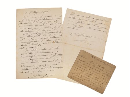 NEGRI, Ada (1870-1945). Due lettere autografe firmate, 2 pagine in 8vo,...