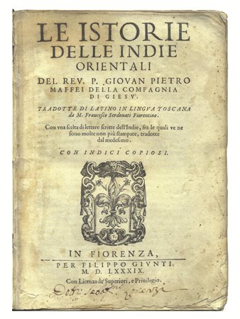 (Viaggio Asia) MAFFEI, Giovanni Pietro (1533-1603). Le istorie delle...