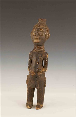 Arte Africana della fine del XIX secolo, scultura lignea raffigurante la...