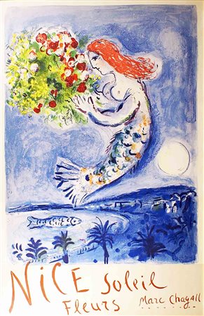 Mark Chagall (Vitebsk 1887 - Saint Paul de Vence 1985), "Nice soleil fleurs",...