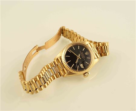 Orologio Rolex Lady Oyster Perpetual Date , in oro giallo 18kt, cassa tonda...