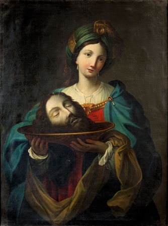 PITTORE ANONIMO DEL XIX SECOLO "Salomé con la testa del Battista" 118x90 olio...