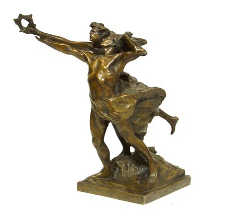 SCULTORE NON IDENTIFICATO "Scena allegorica" H. cm 51 scultura in bronzo...