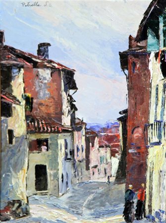 PETRELLA DA BOLOGNA VITTORIO Bologna 1886 - 1951 Venezia "Pinerolo" 40x30...