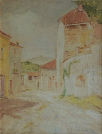 QUAGLINO MASSIMO Refrancore (AT) 1899 - 1982 Torino "Via a Murisengo" 45x35...