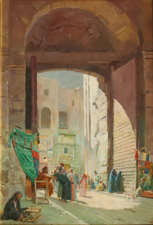 ROSSI ALBERTO Torino 1858 - 1936 "Bab el Zuela la Porta Miracolosa al Cairo"...