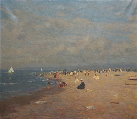 BELLONI GIORGIO Codogno 1861 - 1944 Azzano di Mezzegra "Spiaggia viva"...