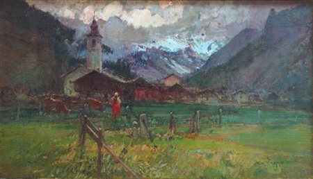 LUPO ALESSANDRO Torino 1876 - 1953 "Dopo il temporale a Gressoney La Trinité"...