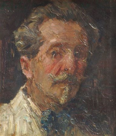 LUPO ALESSANDRO Torino 1876 - 1953 "Autoritratto" 1946 20X16,5 olio su...