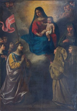 CACCIA GUGLIEMO detto IL MONCALVO 1568 - 1625 "Madonna col Bambino,...