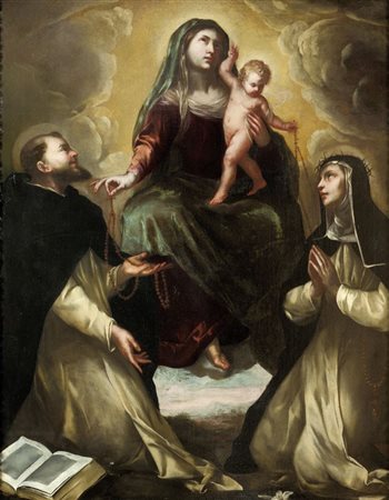 GARGIULO DOMENICO detto MICCO SPADARO (Ambito di) Napoli 1609-1675 "Madonna...