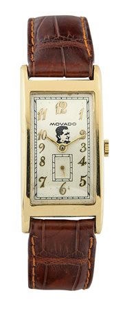 MOVADO Orologio di forma, anni '40 41x22 Cassa di forma arcuata in oro 14...