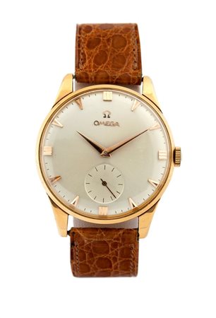 OMEGA Solo tempo, oversize, anni '50 Diam 37 Cassa in tre parti in oro rosa;...