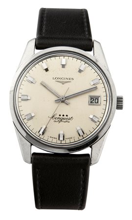 LONGINES Modello "Conquest", anni '60 Diam 34 Cassa in tre parti con fondo a...