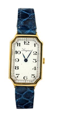 LONGINES Solo Tempo, anni '60 31x21 Cassa di forma ottagonale laminata in oro...