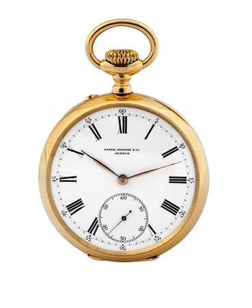 PATEK PHILIPPE Orologio da tasca, fine XIX sec. Diam 51 Doppia cassa in oro...