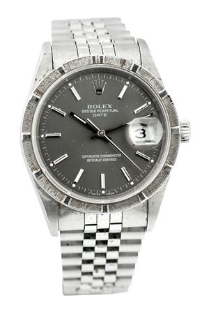 ROLEX Modello Oyster Perpetual Date, ref. 15210, 1990 Diam 34 Cassa oyster in...