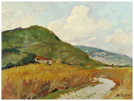 FRANCESCO MARIA PIERI Castagneto Carducci 1941 – 1989 Paesaggio 1969 Olio su...