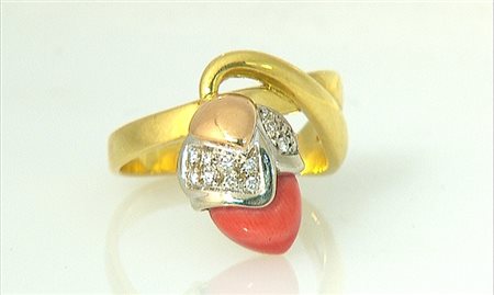 DAMIANI gioielli valenza ANELLO DI DAMIANI. In oro giallo, rosa e bianco 18...