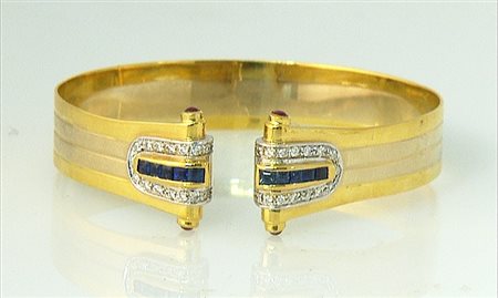 BRACCIALE BRACCIALE. In oro giallo e bianco 18 kt semirigido, realizzato a...