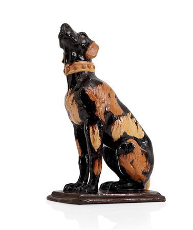 MONDOVI' CANE IN CERAMICA, PROBABILMENTE MONDOVI' PERIODO PEROTTI, XIX...