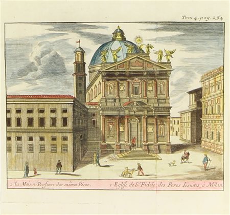 Anonimo Eglise de St. Fidele des Peres Iesuites a Milan, 1707 incisione su...