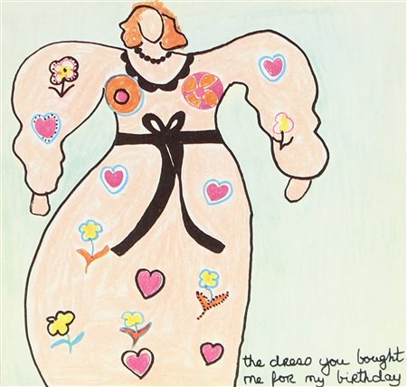 Niki de Saint Phalle My Love litografia su carta, cm. 18x18 senza cornice