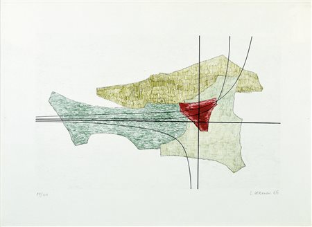 VERONESI LUIGI Milano 1908 - 1998 senza titolo 1966 litografia es. 19/40...