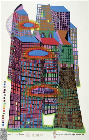 HUNDERTWASSER FRIEDENSREICH Vienna 1928 - 2000 Good morning city bleeding...