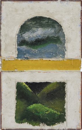 MATTIOLI CARLO Modena 1911 - Parma 1994 Paesaggio 1993 tempera e tecnica...