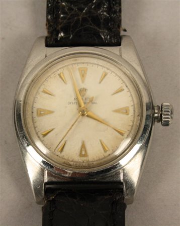 ROLEX ''Ovetto'', anni '40-'50, acciaio. Carica manuale. Condizioni buone.