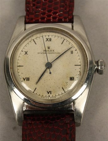 ROLEX ''Ovetto'', anni '40-'50, acciaio. Carica manuale. Condizioni buone.