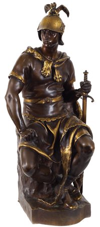 PAUL DUBOIS Francia, 1829 - 1905 "Il coraggio militare", scultura in bronzo...