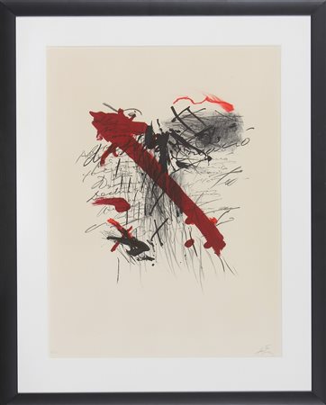 TAPIES ANTONI (1923 - 2012) Senza titolo. 1971. Litografia a colori. Cm 42,00...