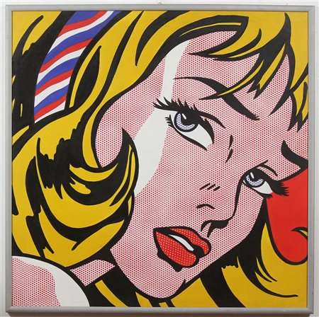 LICHTENSTEIN ROY (1923 - 1997) Girl. Offset su tela. Cm 100,00 x 100,00....