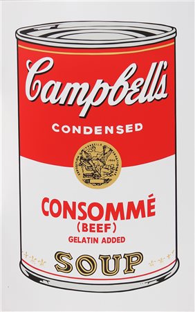 WARHOL ANDY (1928 - 1987) Campbell's soup. Serigrafia. Cm 63,00 x 100,00. Al...