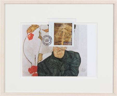 GALIMBERTI MAURIZIO (n. 1956) Egon Schiele Polaroid. Collage. Cm 29,50 x...