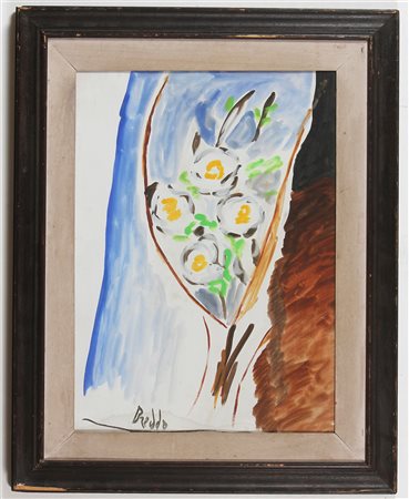 BREDDO GASTONE (1915 - 1991) Natura morta. Gouache su cartoncino. Cm 50,00 x...