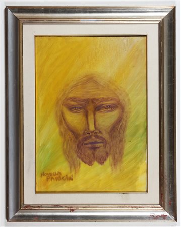 PARIGINI NOVELLA (1921 - 1993) Volto di Cristo. 1991. Olio su tela . Cm 70,00...